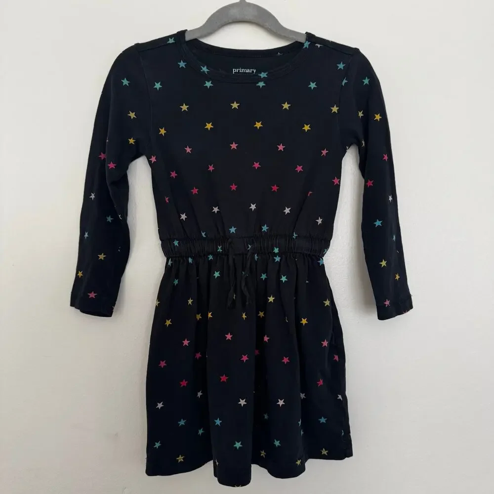 Primary Dress in Rainbow Confetti Stars
